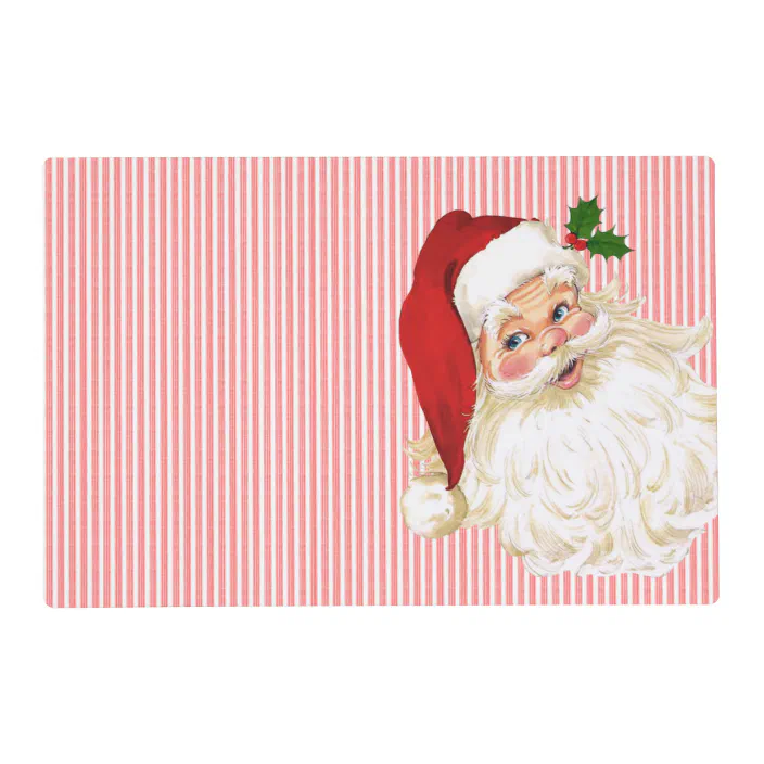 Candy Stripe Santa Sleigh Personalized Christmas/New Year/Holiday Party Thank You Cards